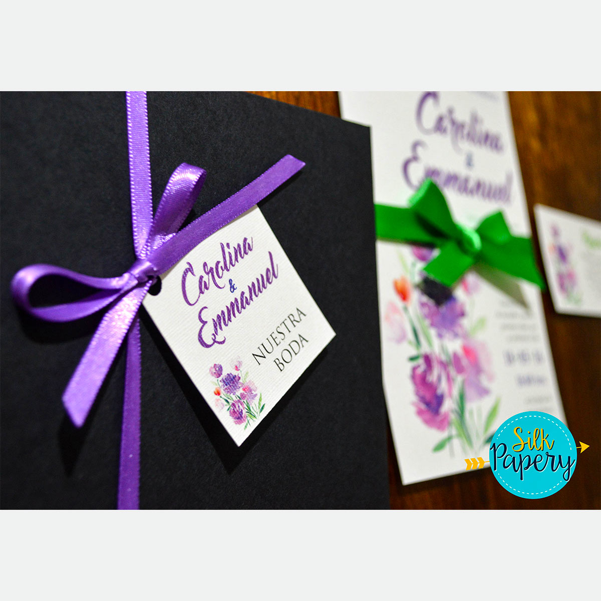 wedding invitations by Silk Papery