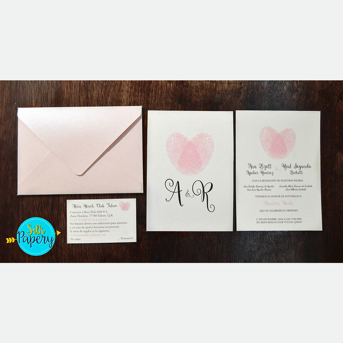 wedding invitations by Silk Papery